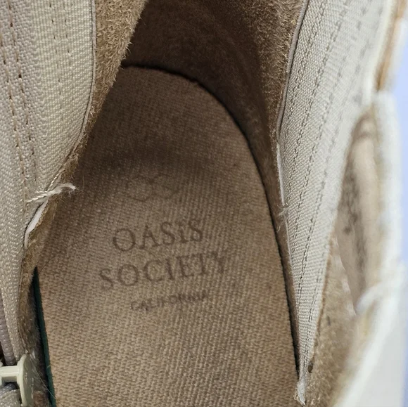 Oasis Society Aubrey Platform Vegan Leather Paneled Zip Boots Cream 7 - Picture 13 of 14